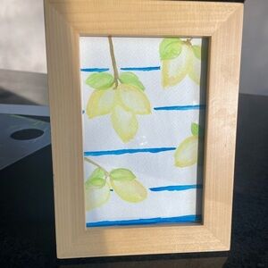 Italian Lemon Summer Aesthetic Watercolor Art Framed